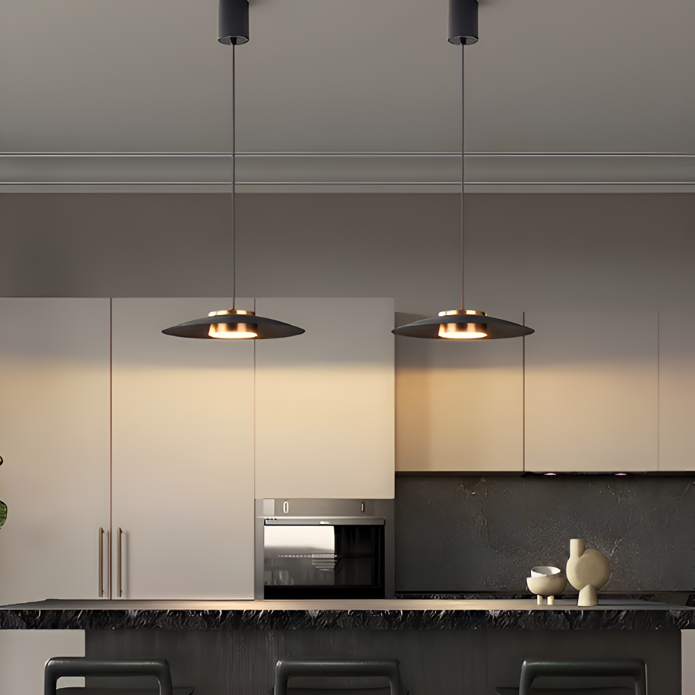 Lampe suspendue industrielle avec variateur – lampe LED noire au design nordique