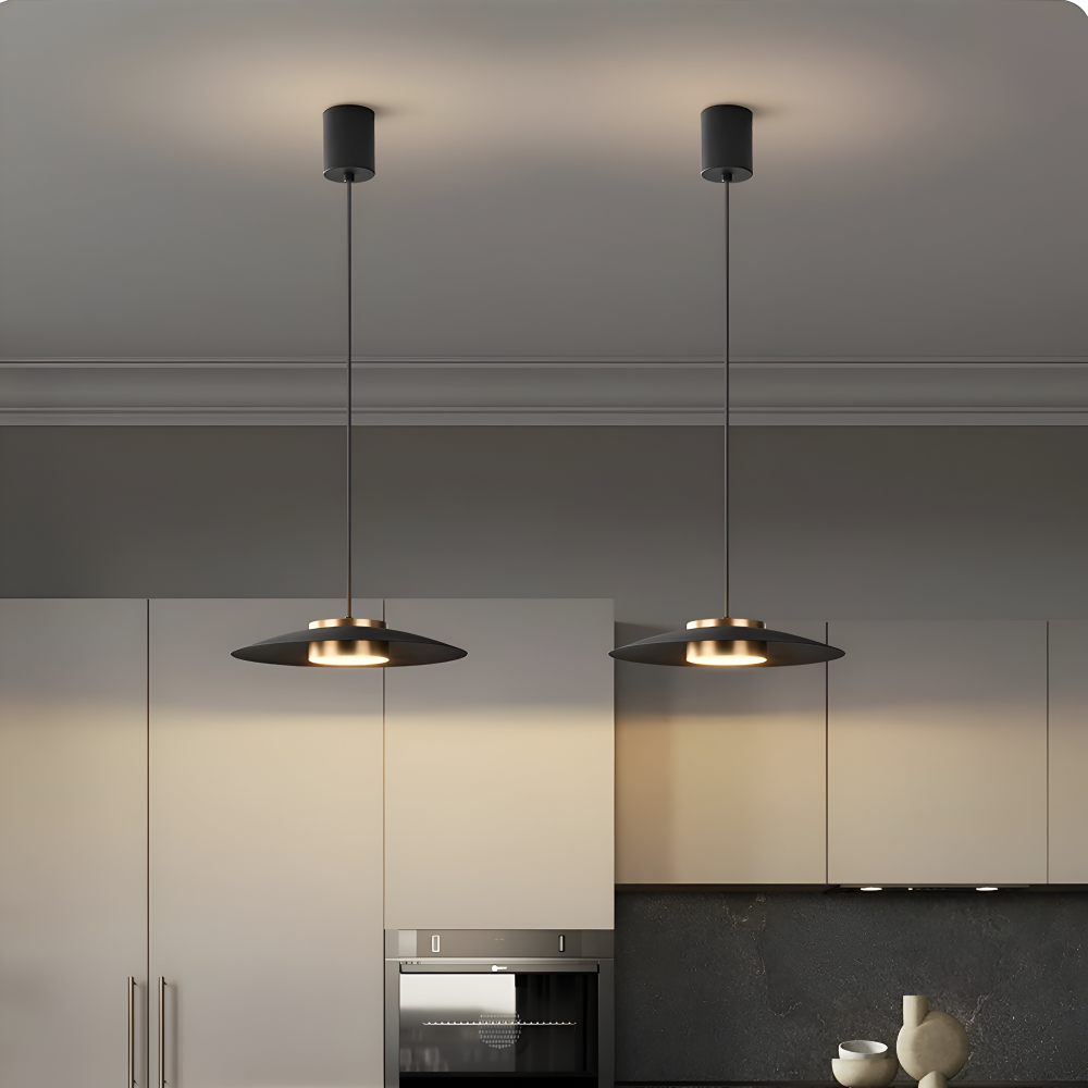 Lampe suspendue industrielle avec variateur – lampe LED noire au design nordique