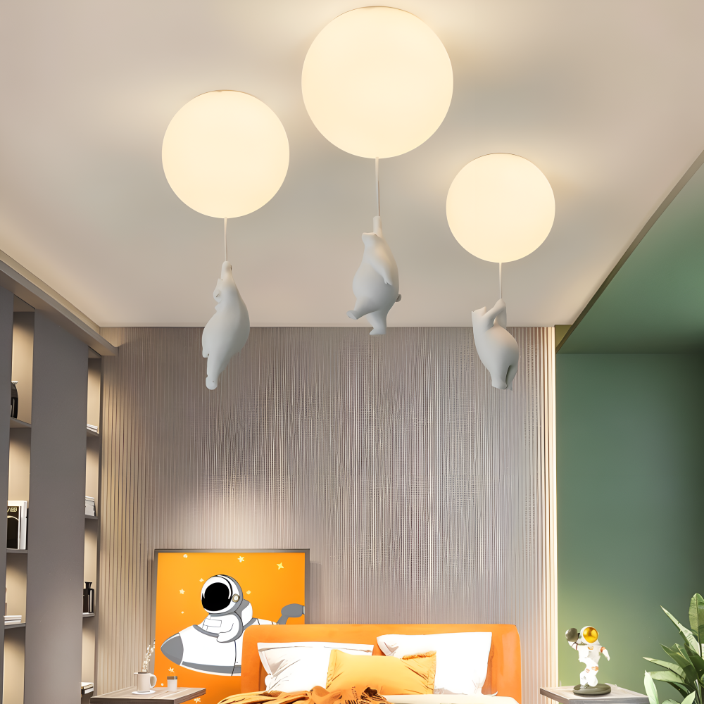 BalloBear Pendel – Lampe à suspension en forme de ballon pour chambre d'enfant