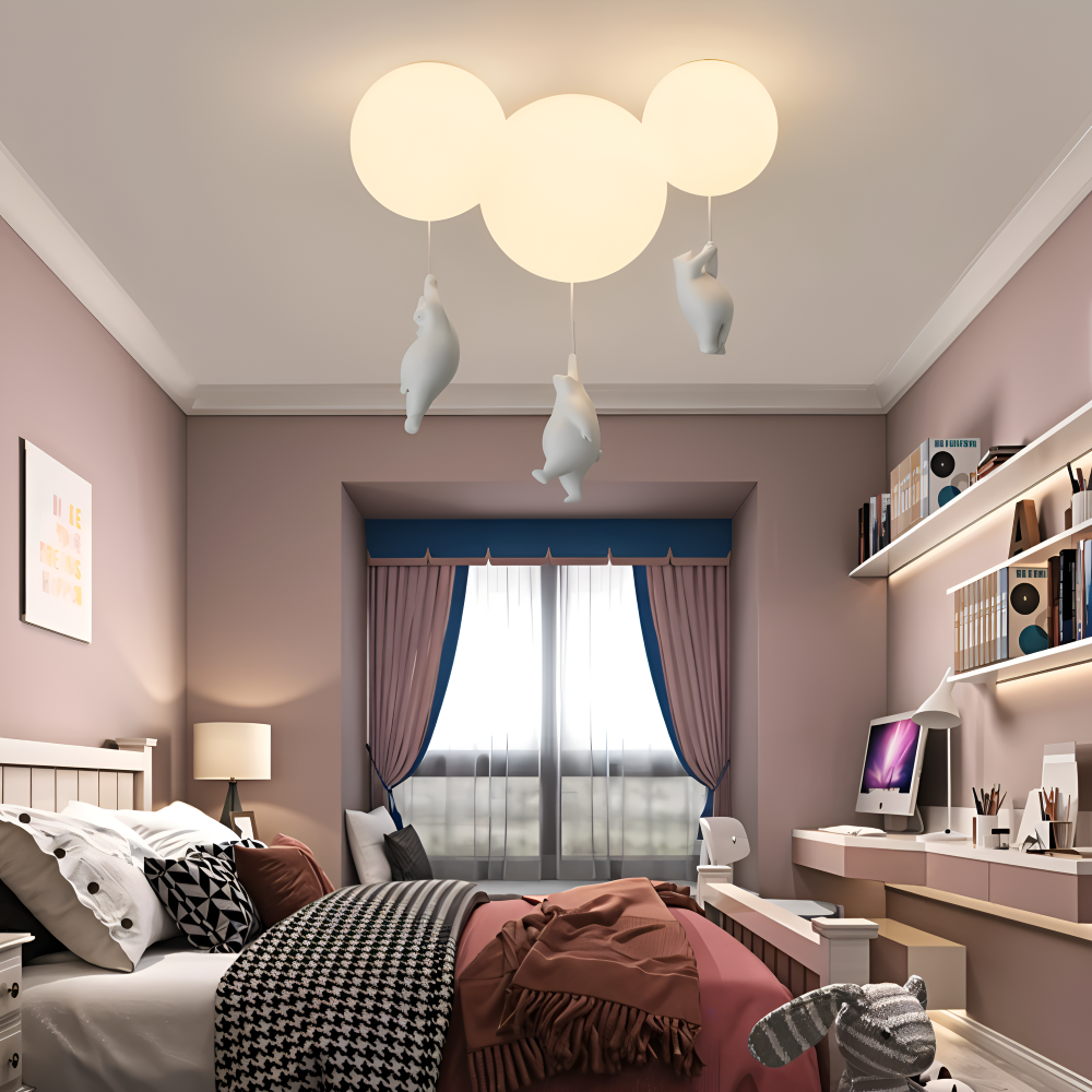 BalloBear Pendel – Lampe à suspension en forme de ballon pour chambre d'enfant