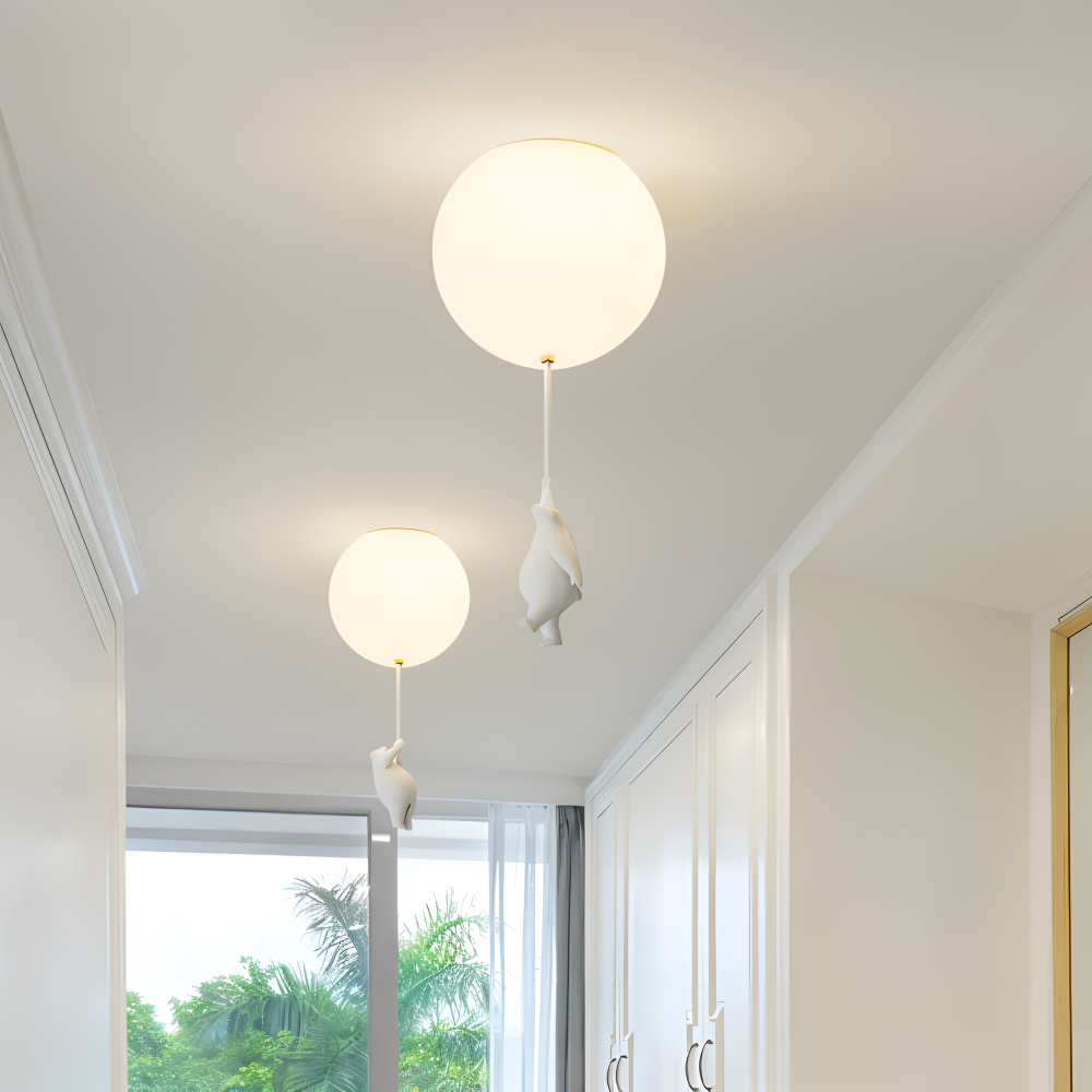 BalloBear Pendel – Lampe à suspension en forme de ballon pour chambre d'enfant
