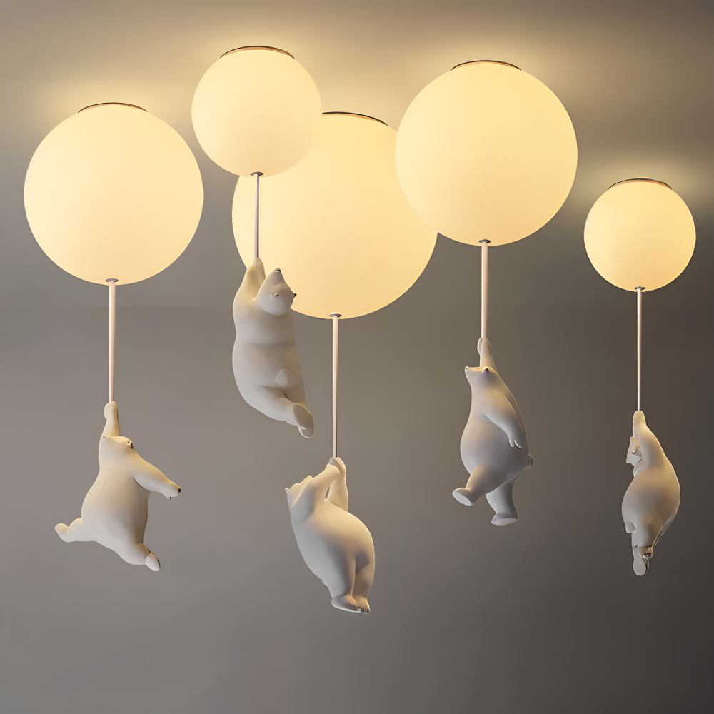 BalloBear Pendel – Lampe à suspension en forme de ballon pour chambre d'enfant