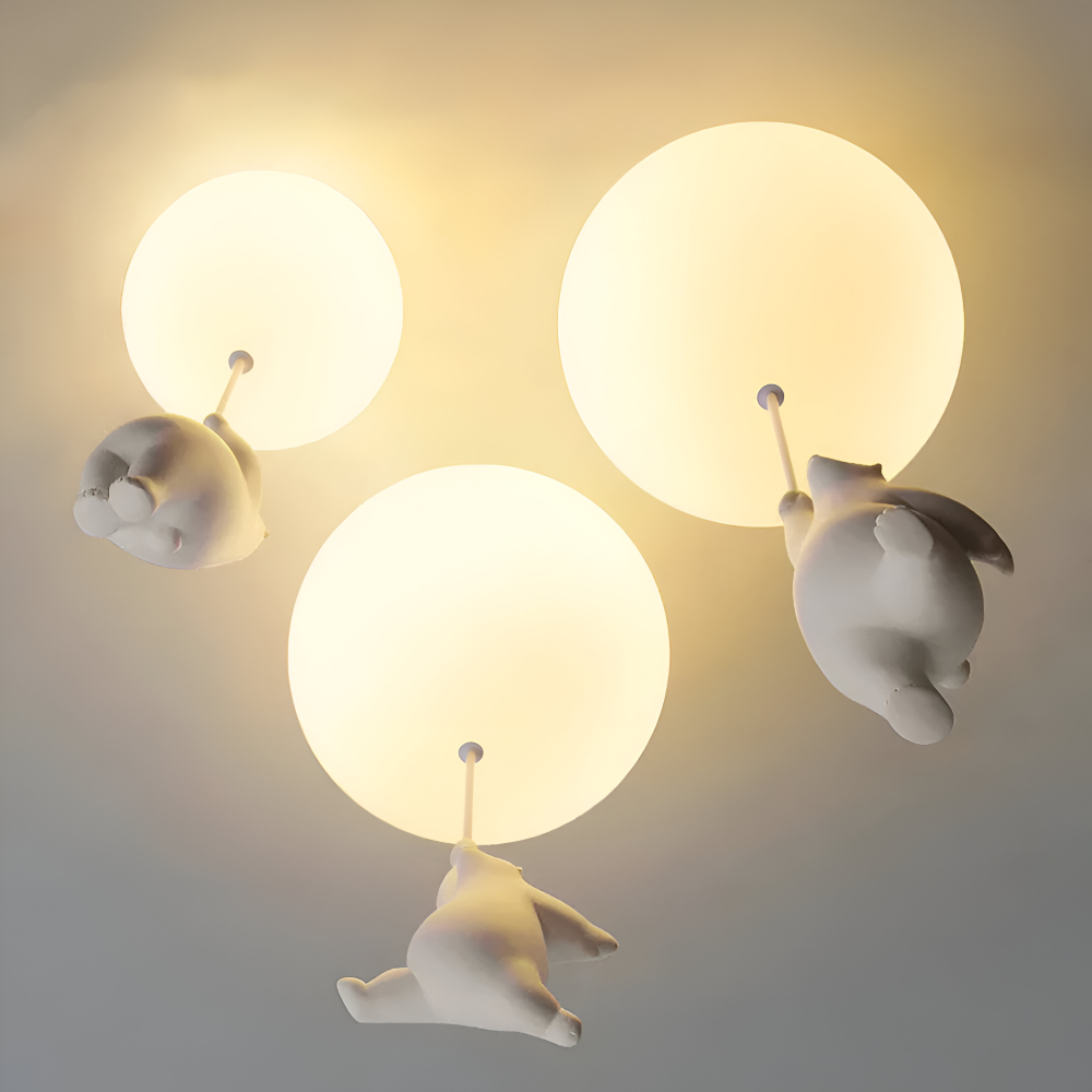 BalloBear Pendel – Lampe à suspension en forme de ballon pour chambre d'enfant