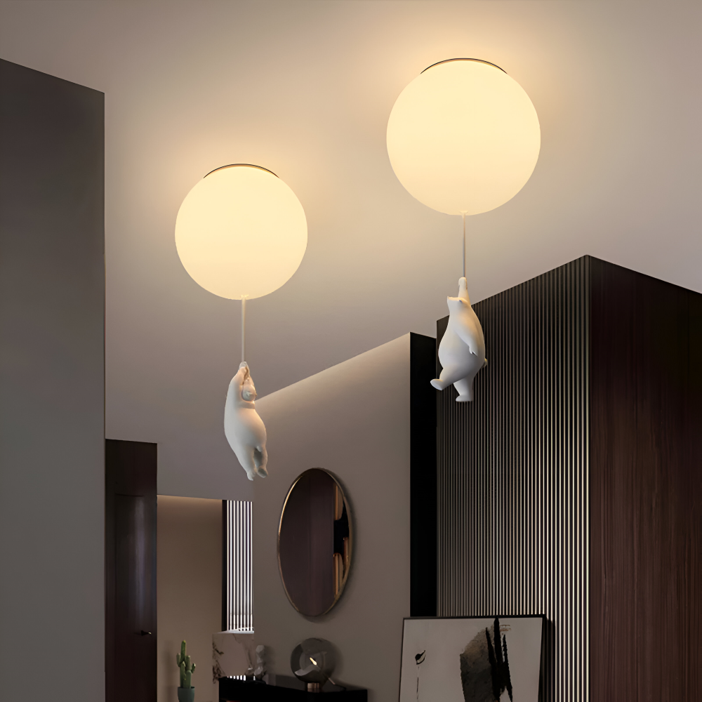 BalloBear Pendel – Lampe à suspension en forme de ballon pour chambre d'enfant