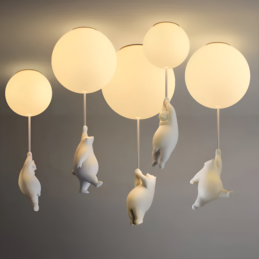 BalloBear Pendel – Lampe à suspension en forme de ballon pour chambre d'enfant