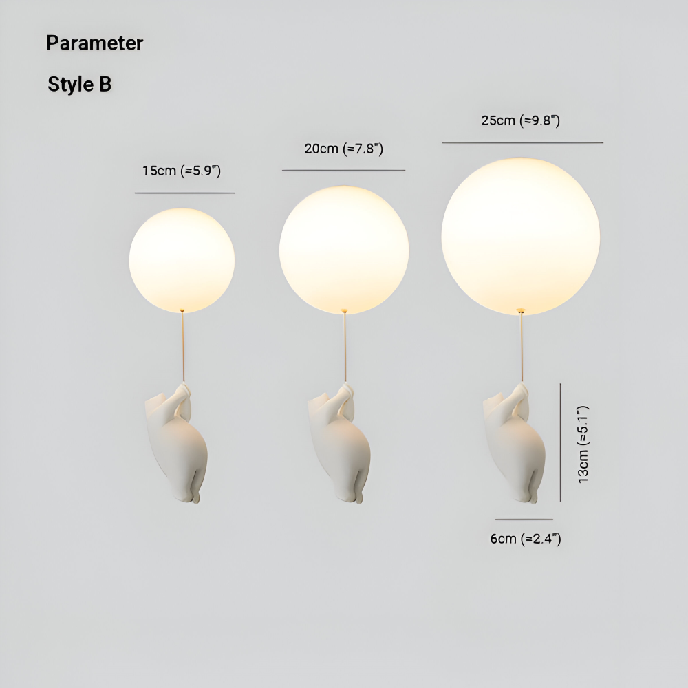 BalloBear Pendel – Lampe à suspension en forme de ballon pour chambre d'enfant
