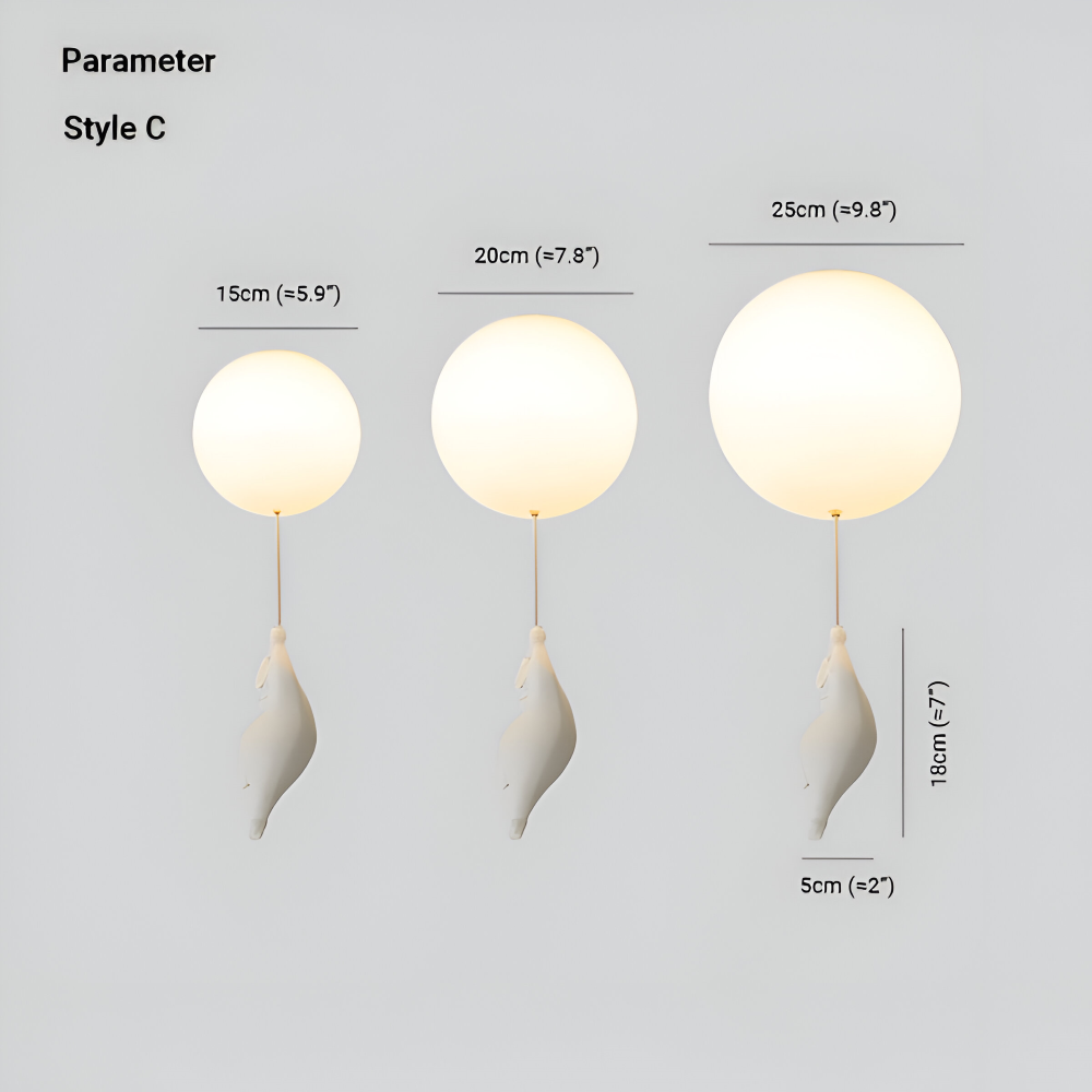 BalloBear Pendel – Lampe à suspension en forme de ballon pour chambre d'enfant