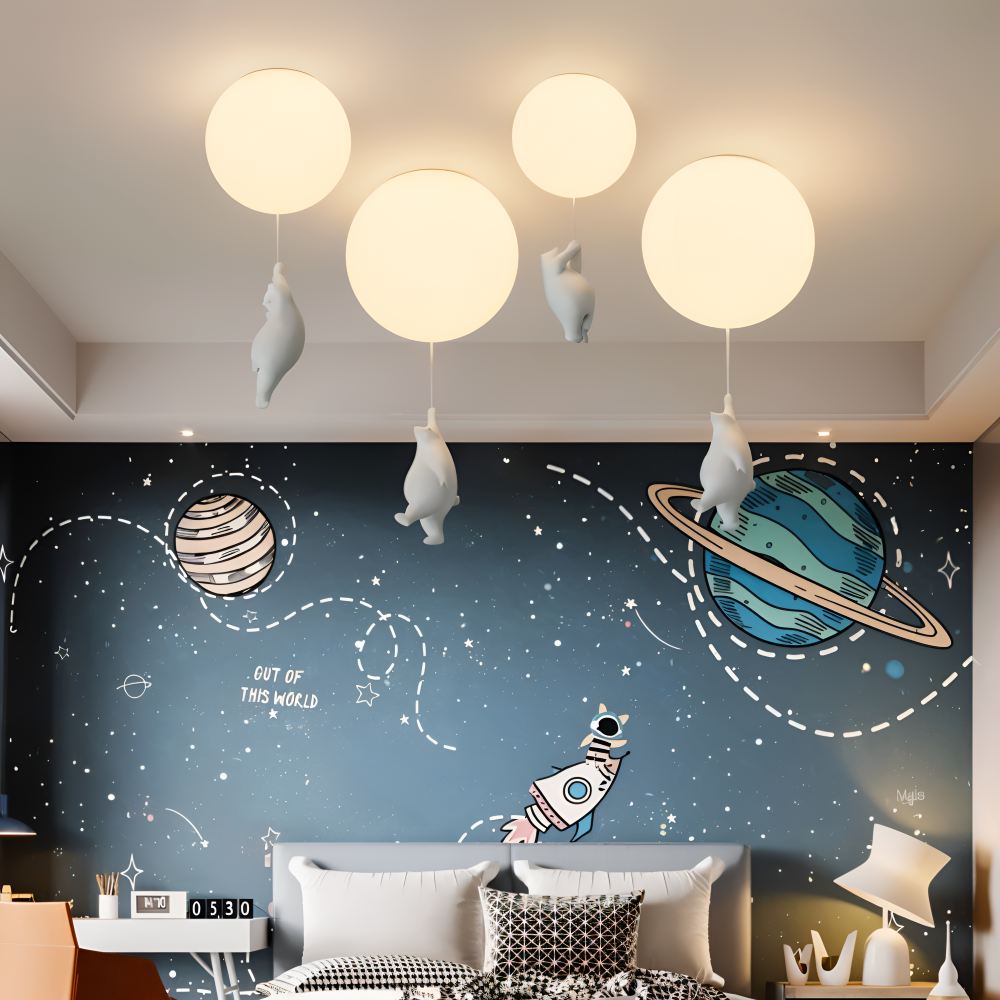 BalloBear Pendel – Lampe à suspension en forme de ballon pour chambre d'enfant