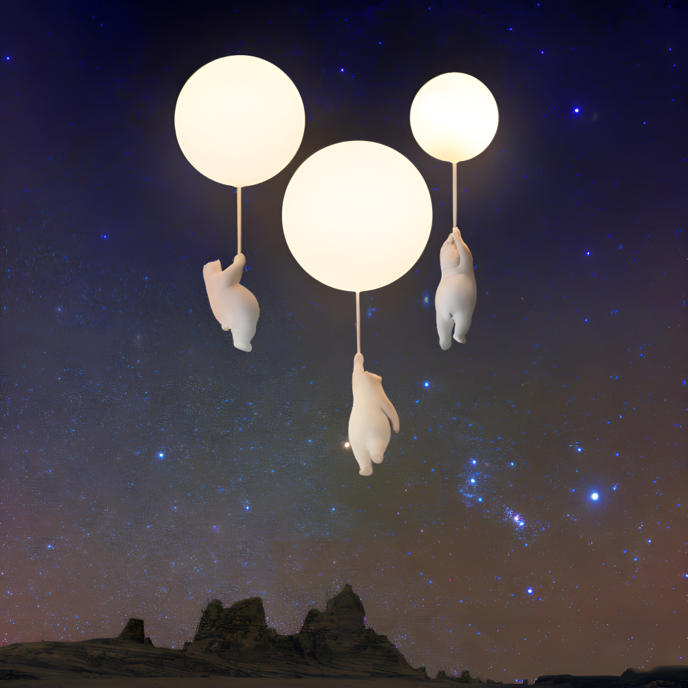 BalloBear Pendel – Lampe à suspension en forme de ballon pour chambre d'enfant