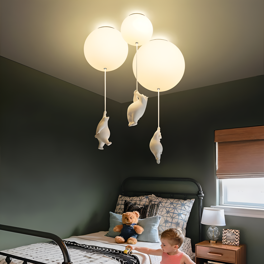 BalloBear Pendel – Lampe à suspension en forme de ballon pour chambre d'enfant