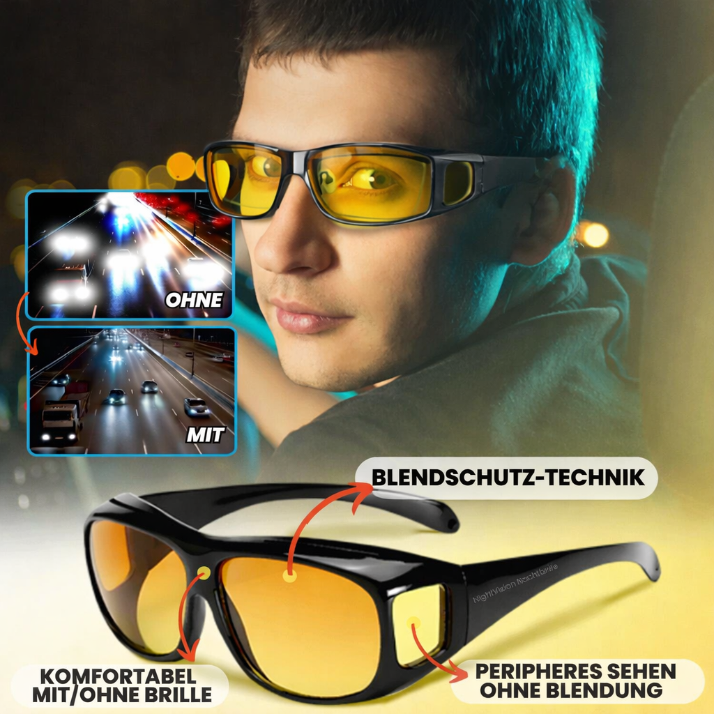 Lunettes polarisées | Verres anti-éblouissement à contraste | Meilleure vision de nuit | VisionGuard