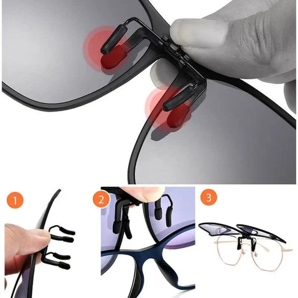 Lunettes de soleil polarisées | Verres correcteurs clipsables | Protection UV400 | Fliplens