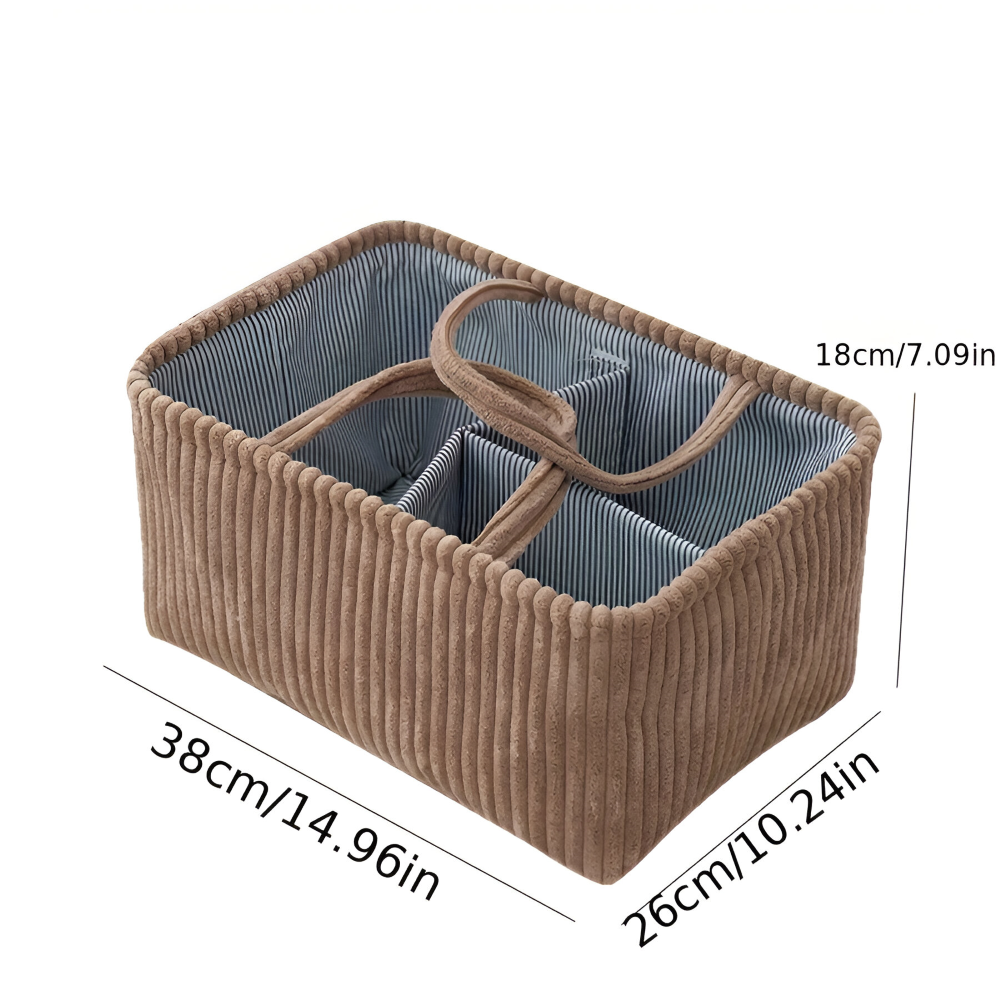 Panier de rangement avec compartiments pour couches et articles pour bébé