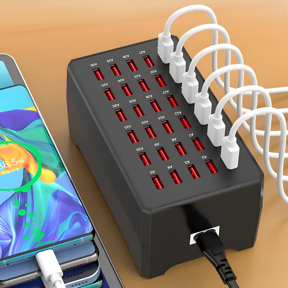 PowerPort Pro - Station de charge Multi-USB universelle avec jusqu'à 30 connexions