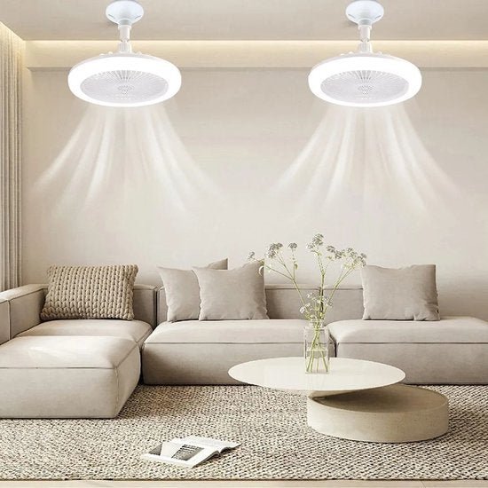 Ventilateur de plafond LED avec télécommande – installation facile sur douille E27