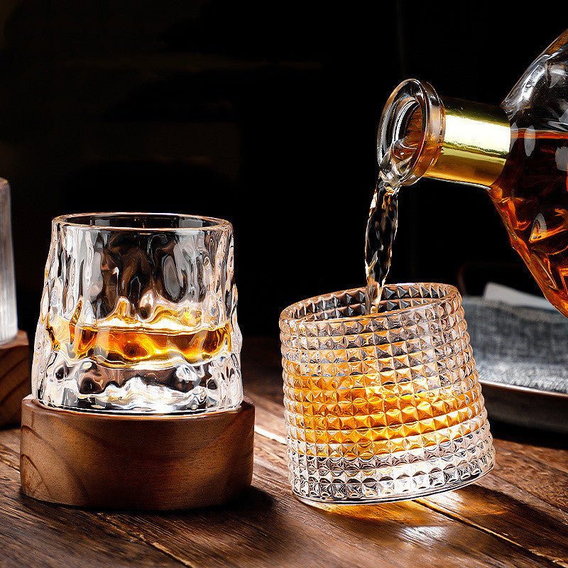 SPINSPIRIT – Ensemble de Verres à Whisky en Cristal Rotatif