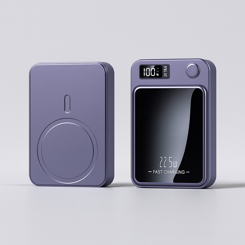 Powerbank Portable 20000mAh avec Charge Rapide 22,5W et Alimentation Sans Fil – Mince et Mobile