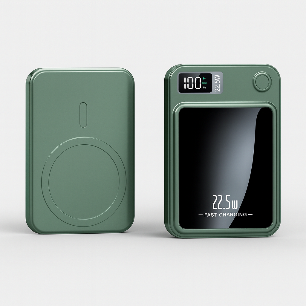 Powerbank Portable 20000mAh avec Charge Rapide 22,5W et Alimentation Sans Fil – Mince et Mobile