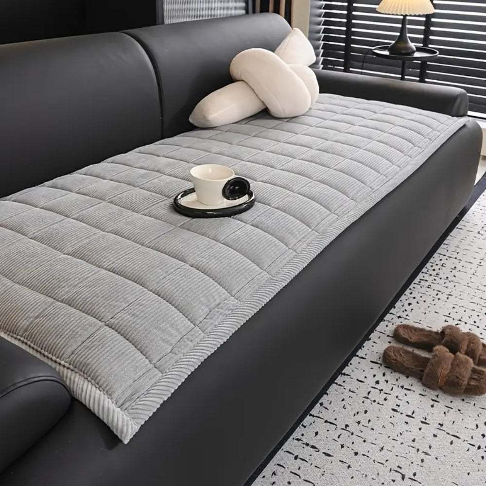 Tapis de Protection de Canapé Matelassé Antidérapant pour Canapé et Sofa