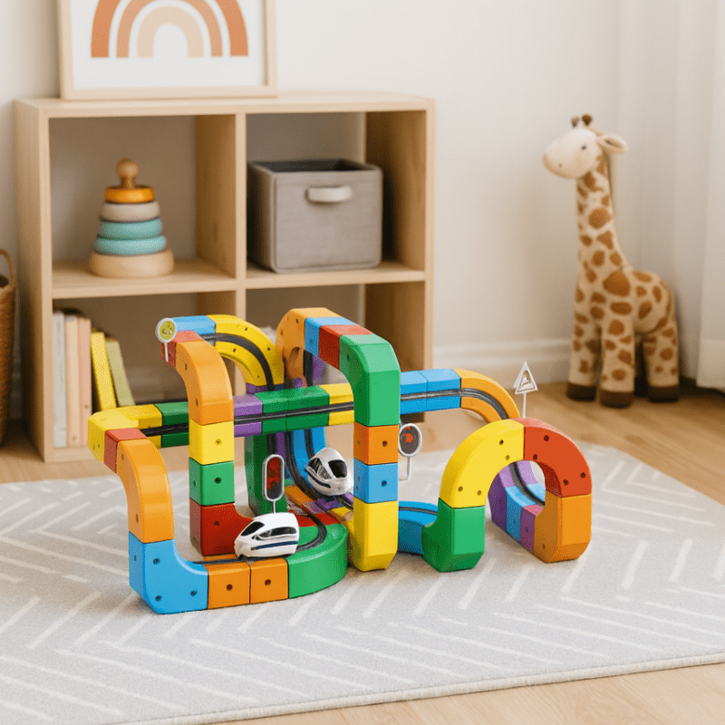 RAILBUILD – Kit de train 3D pour enfants avec locomotive rechargeable