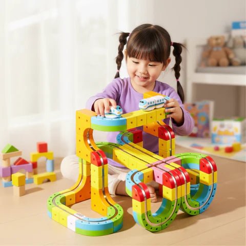RAILBUILD – Kit de train 3D pour enfants avec locomotive rechargeable