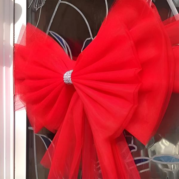 Noeud Rouge Festif - Parfait pour votre Porte