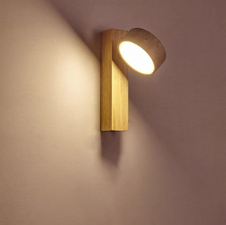 Lampe Murale en Travertin de Couleur Ivoire