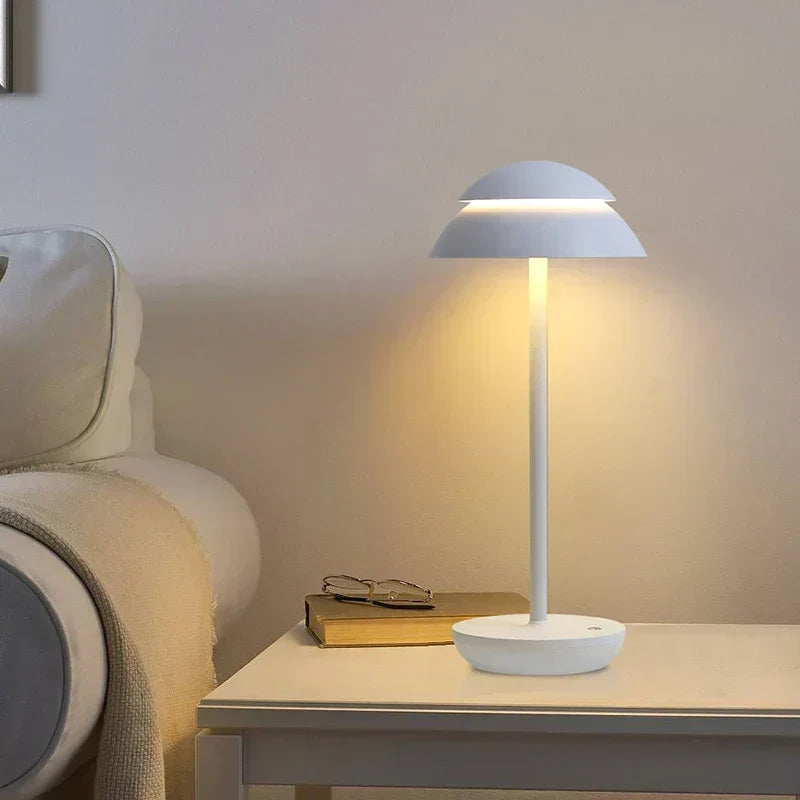 NoiraGlow Lampe de Table – Lampe de Table Sans Fil Noire avec Luminosité Réglable