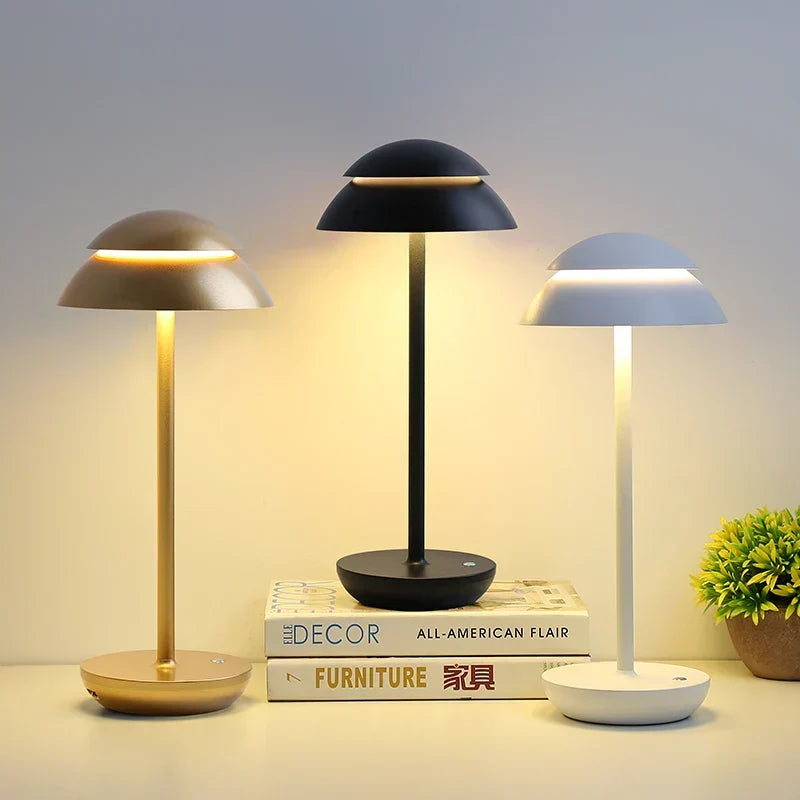 NoiraGlow Lampe de Table – Lampe de Table Sans Fil Noire avec Luminosité Réglable