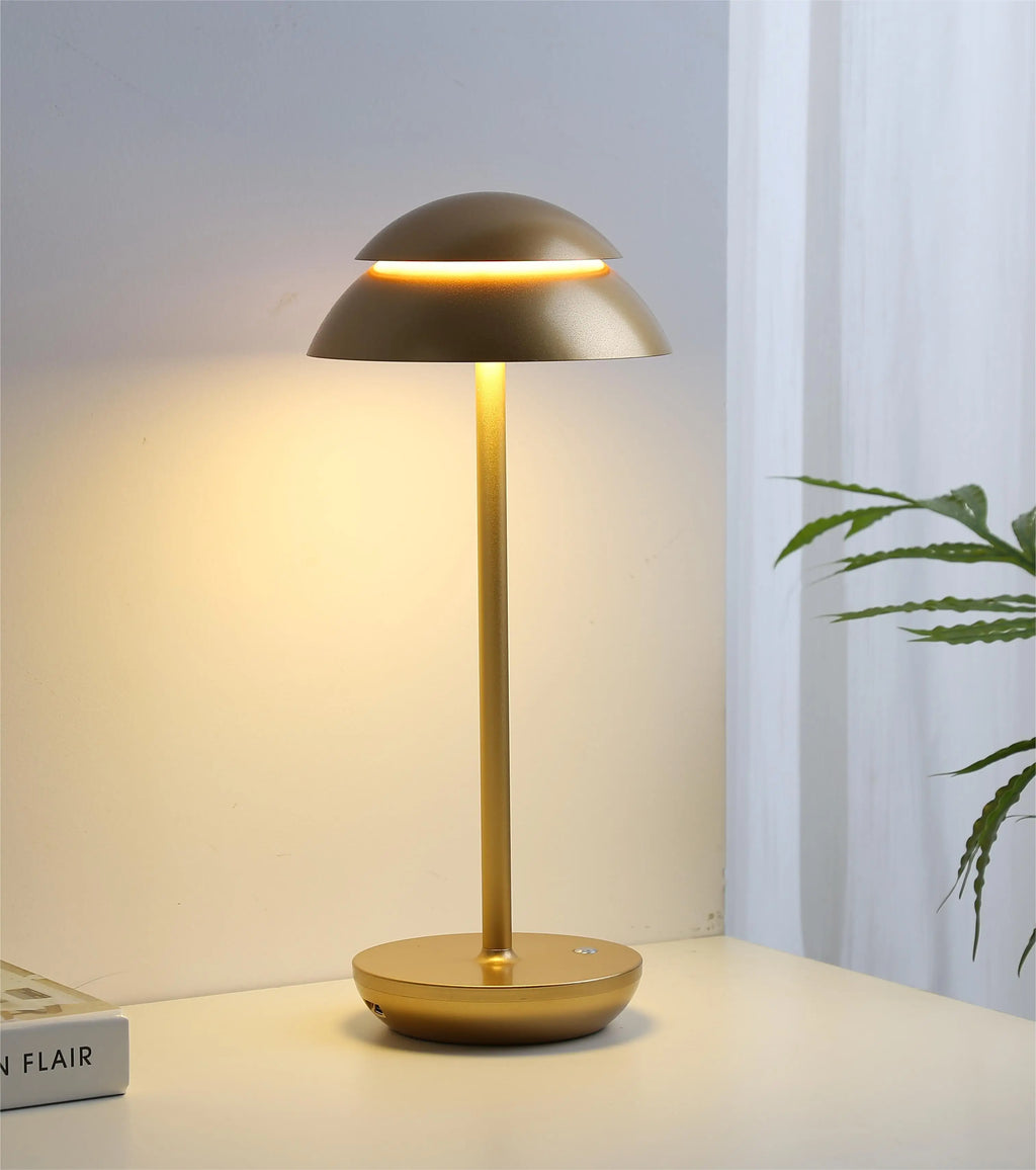 NoiraGlow Lampe de Table – Lampe de Table Sans Fil Noire avec Luminosité Réglable