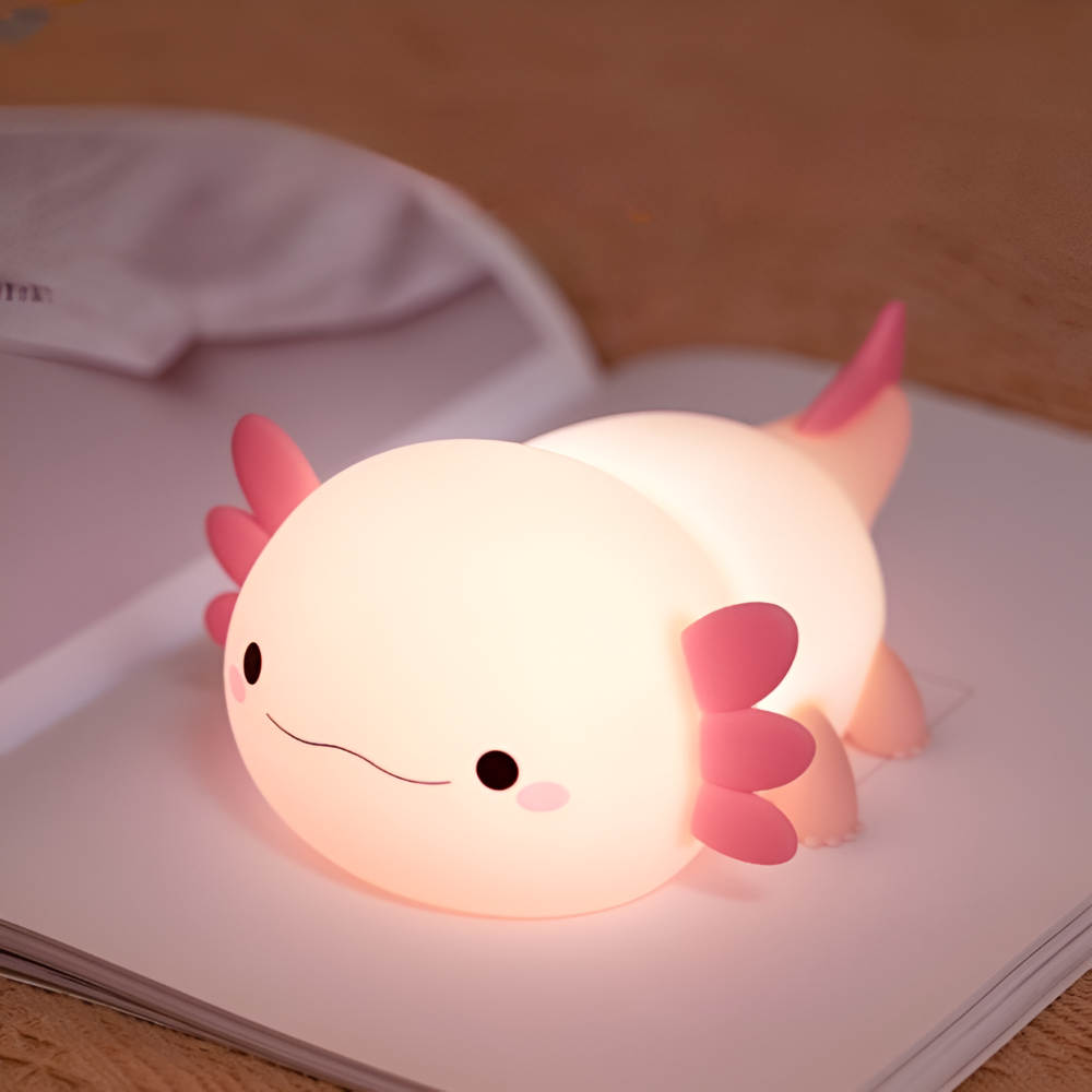 Lampes de Nuit en Silicone Axolotl Rechargeables - Lampe de Nuit Portable pour Enfants