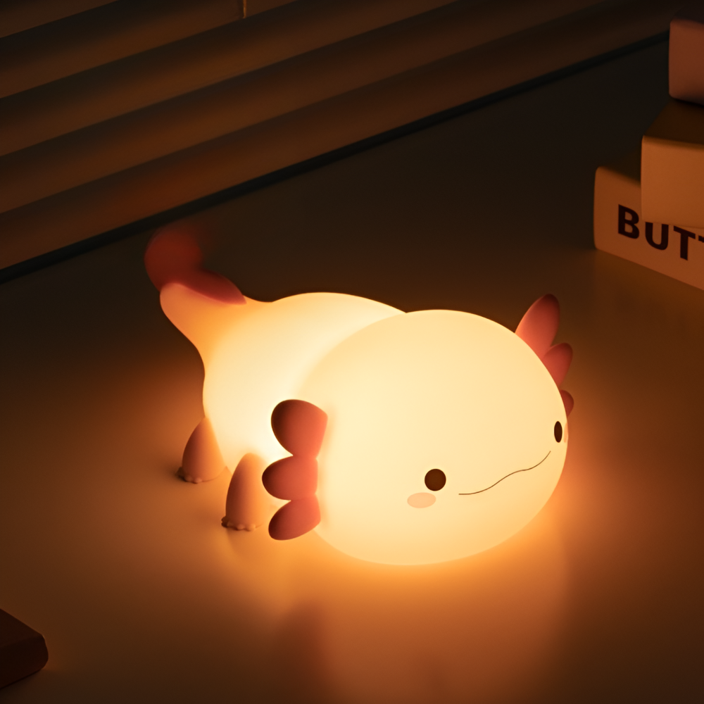 Lampes de Nuit en Silicone Axolotl Rechargeables - Lampe de Nuit Portable pour Enfants