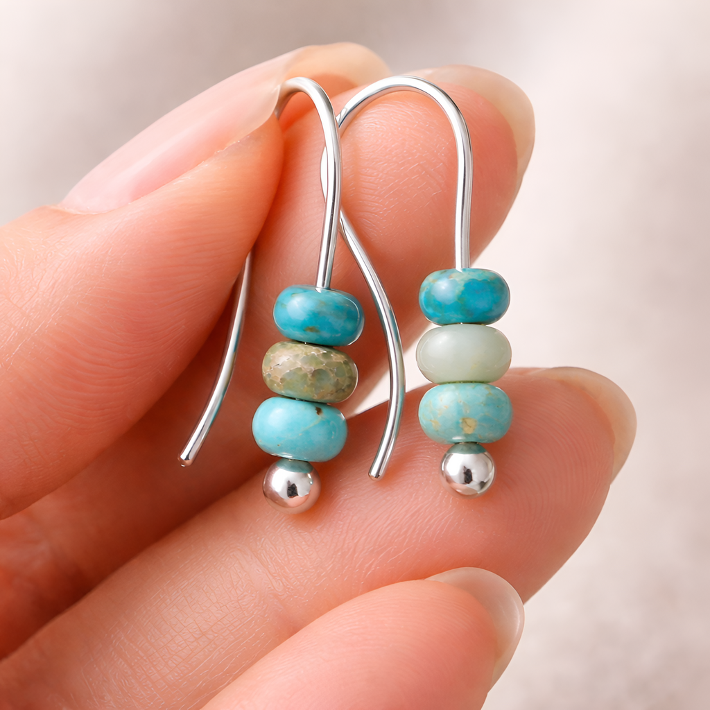 Sofia - Boucles d'oreilles raffinées en perles turquoise