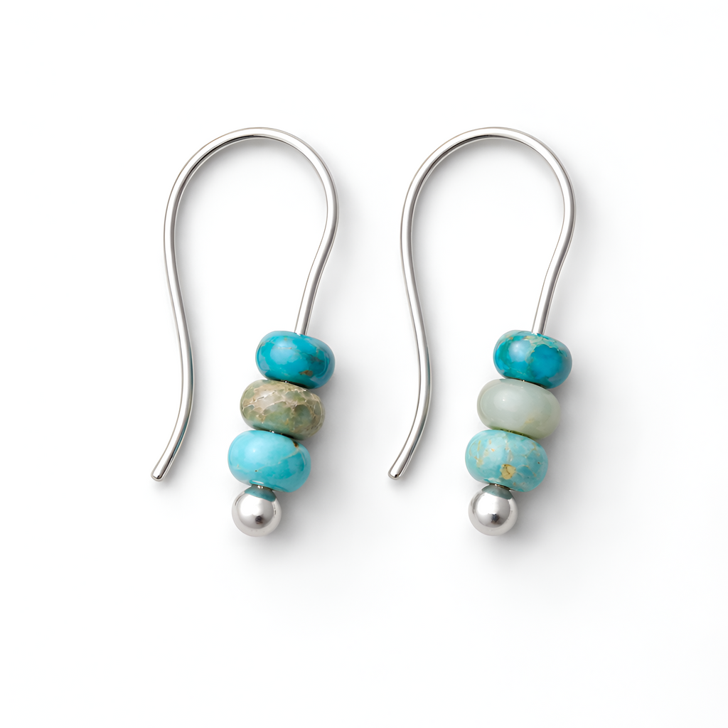Sofia - Boucles d'oreilles raffinées en perles turquoise