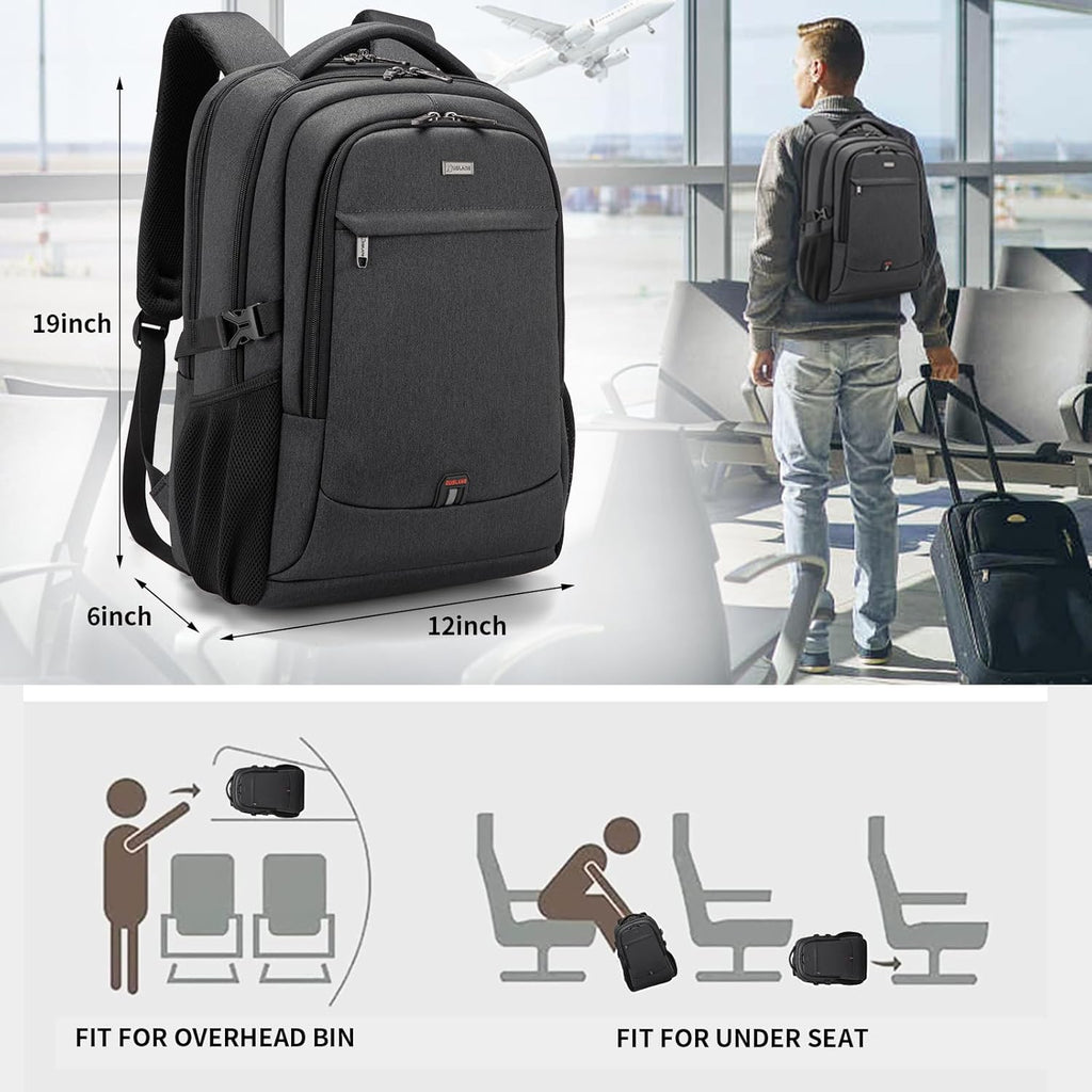 Sac à dos de voyage pour ordinateur portable étanche | Antivol | Voyage étanche | PackSmart