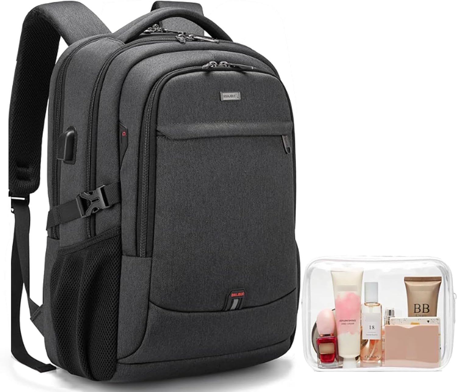 Sac à dos de voyage pour ordinateur portable étanche | Antivol | Voyage étanche | PackSmart