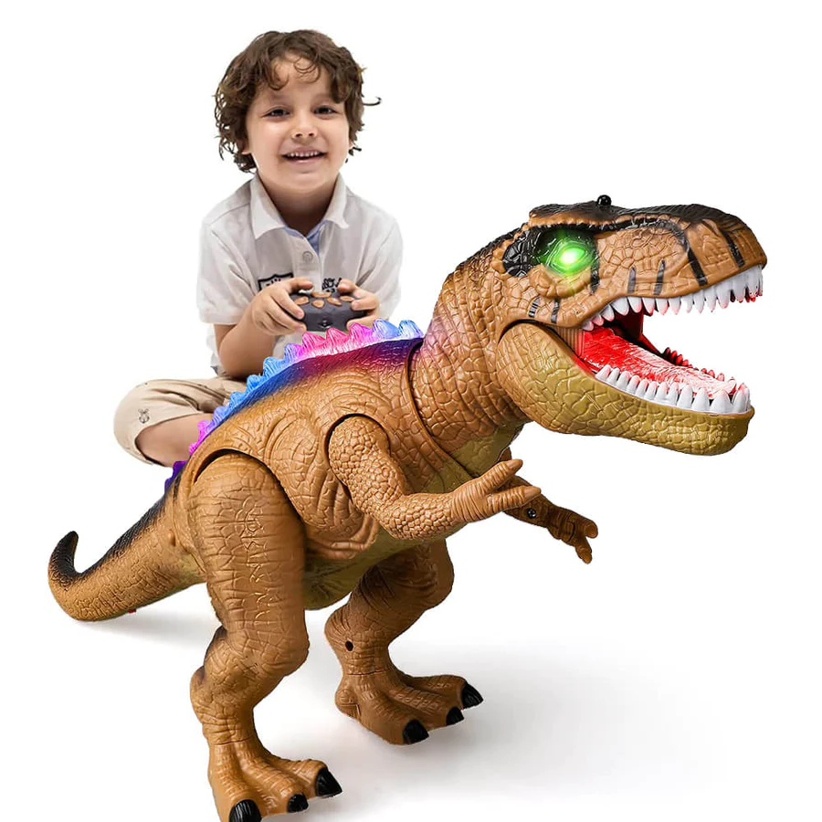 Dinosaurie RC Interactif avec Éclairage LED et Son – Jouet Marchant pour Fantaisie Active