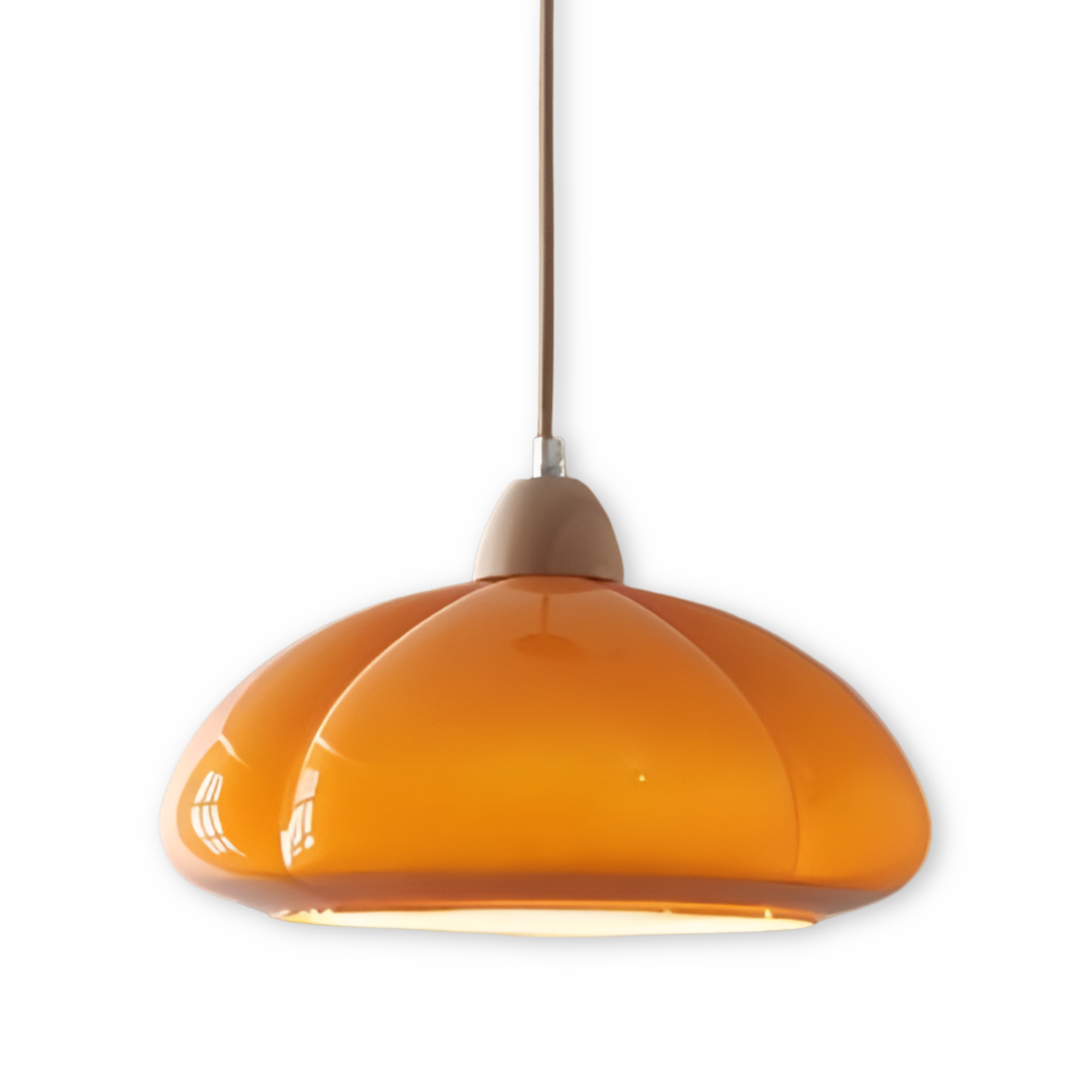 Suspension en verre et bois – lampe rétro au design nordique