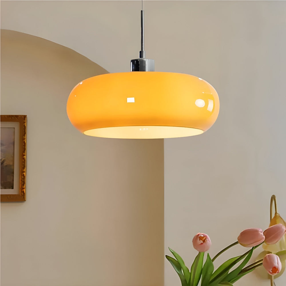 CircaForma Pendel – Lampe à suspension en verre Bauhaus rétro moderne au design circulaire