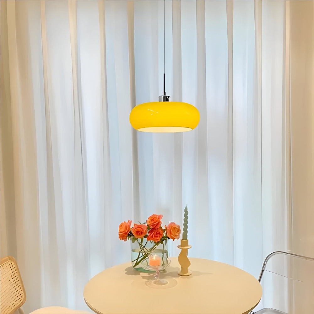 CircaForma Pendel – Lampe à suspension en verre Bauhaus rétro moderne au design circulaire