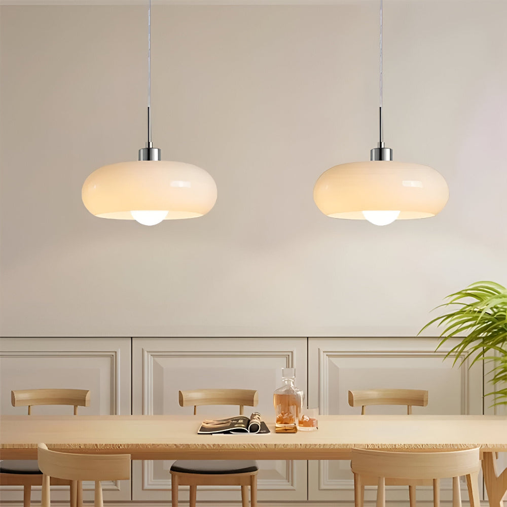 CircaForma Pendel – Lampe à suspension en verre Bauhaus rétro moderne au design circulaire