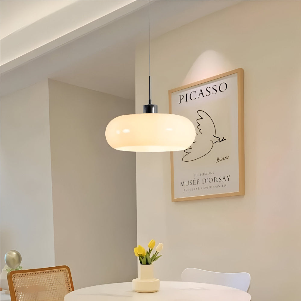 CircaForma Pendel – Lampe à suspension en verre Bauhaus rétro moderne au design circulaire