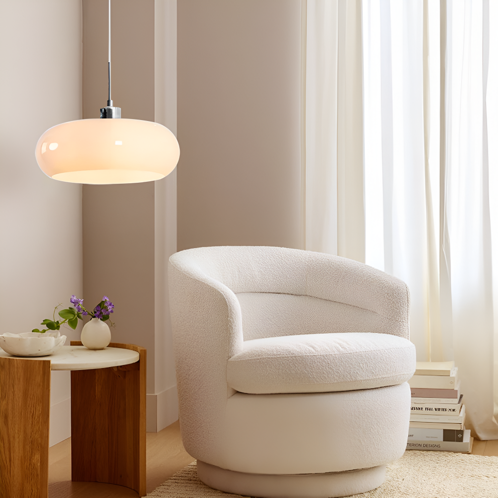 CircaForma Pendel – Lampe à suspension en verre Bauhaus rétro moderne au design circulaire