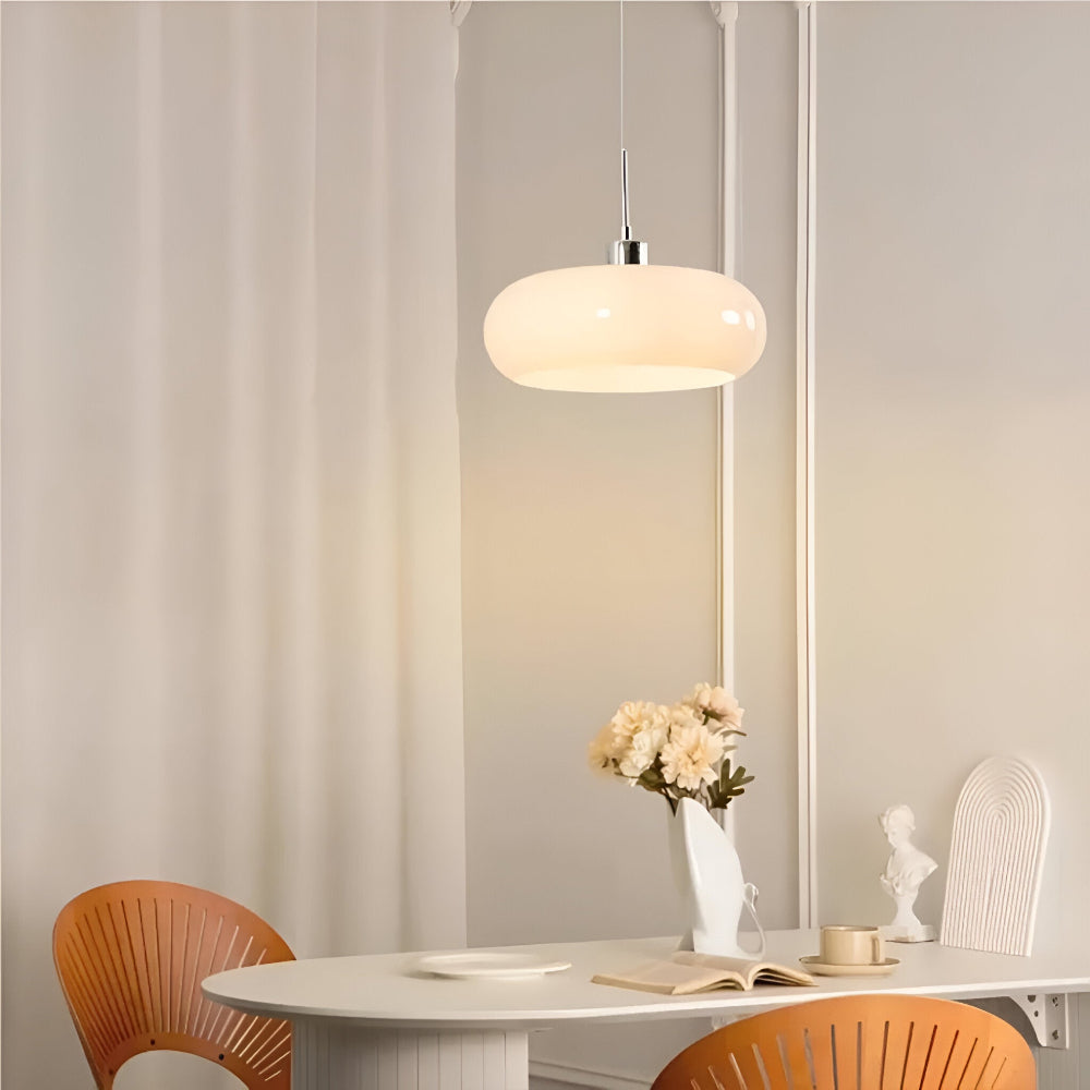 CircaForma Pendel – Lampe à suspension en verre Bauhaus rétro moderne au design circulaire
