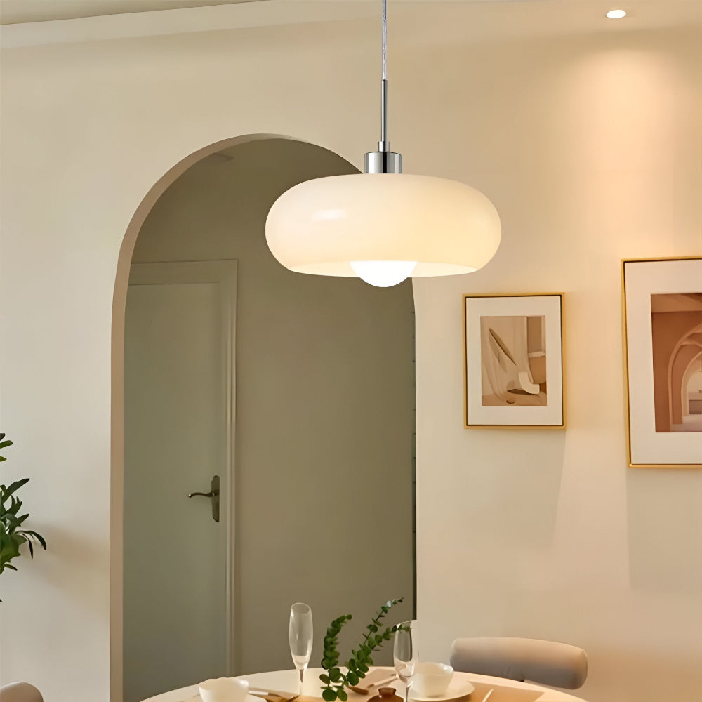 CircaForma Pendel – Lampe à suspension en verre Bauhaus rétro moderne au design circulaire