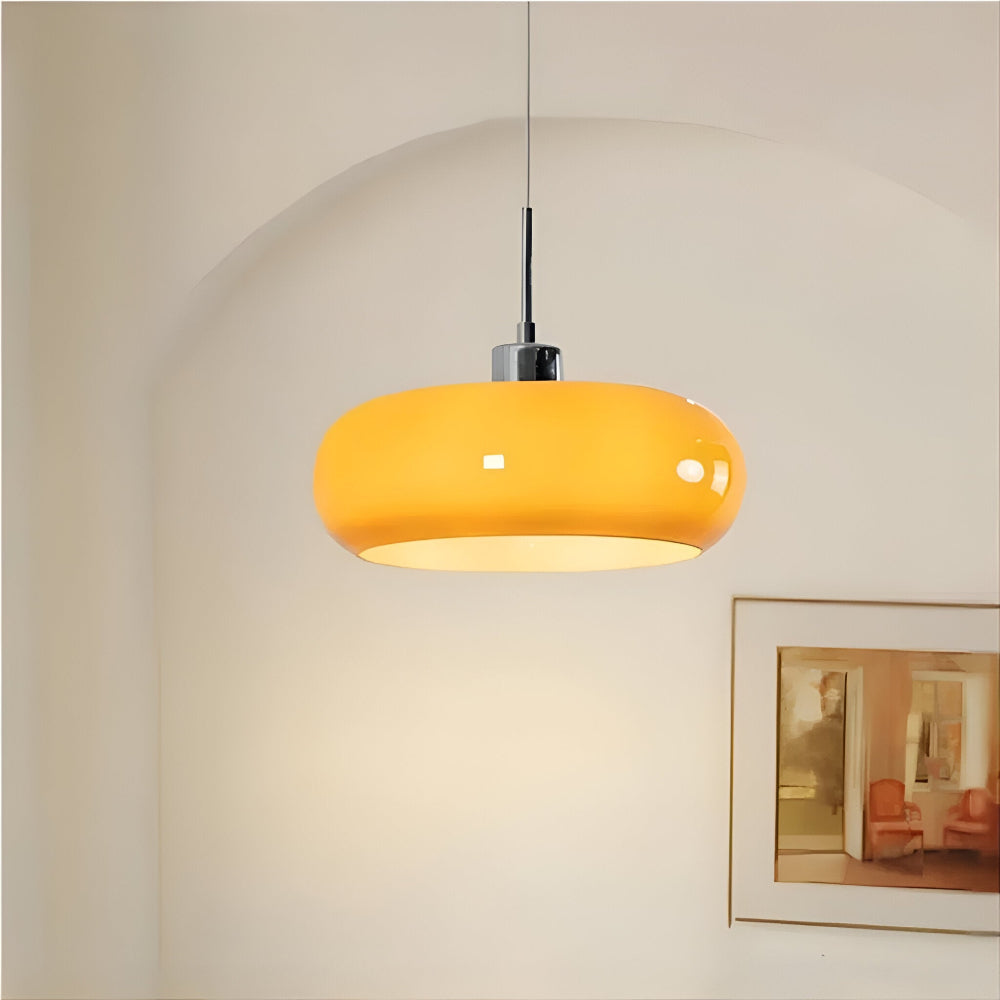 CircaForma Pendel – Lampe à suspension en verre Bauhaus rétro moderne au design circulaire