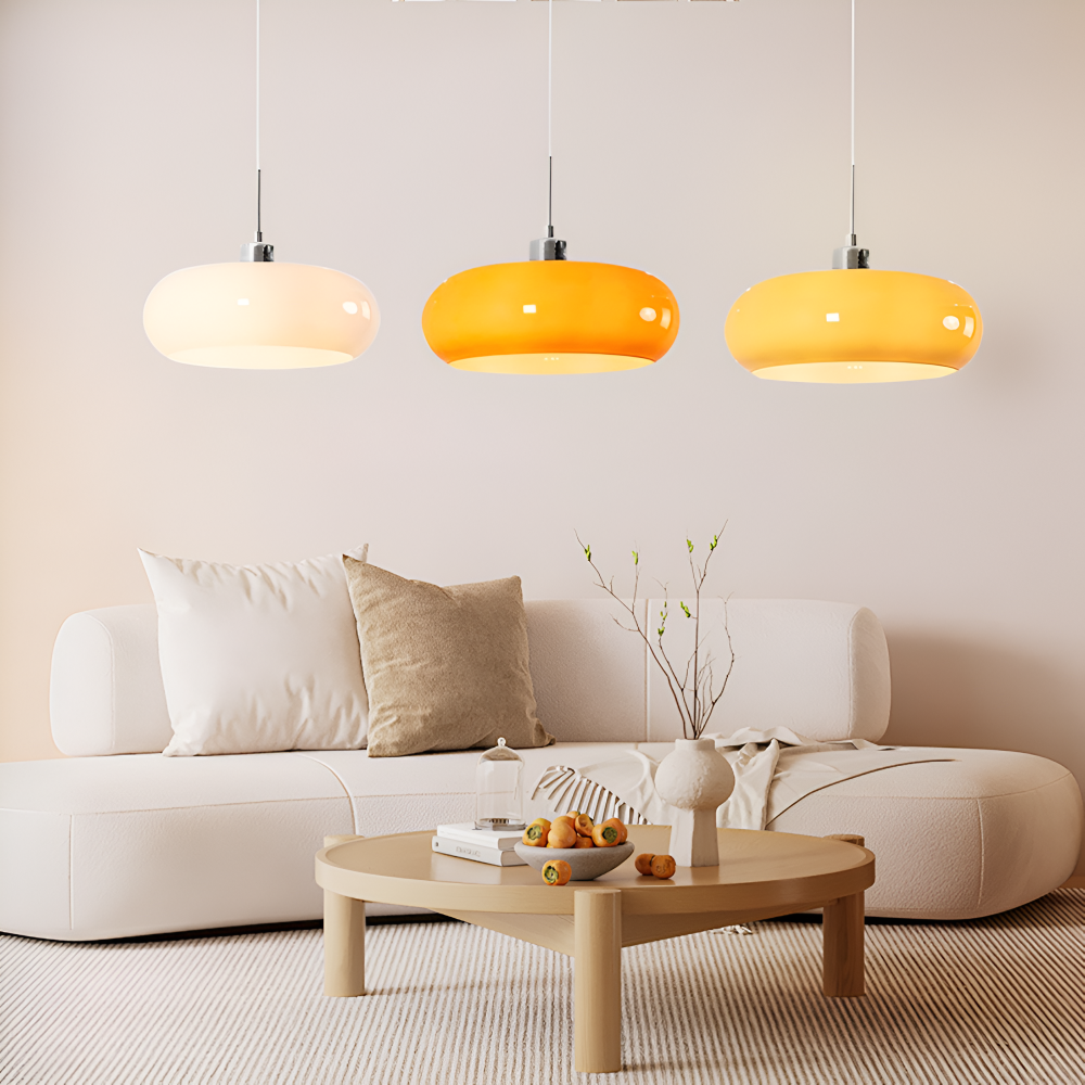 CircaForma Pendel – Lampe à suspension en verre Bauhaus rétro moderne au design circulaire