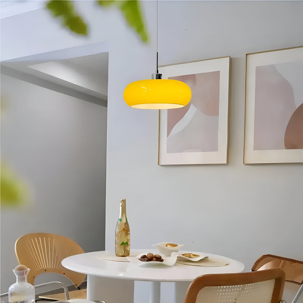 CircaForma Pendel – Lampe à suspension en verre Bauhaus rétro moderne au design circulaire