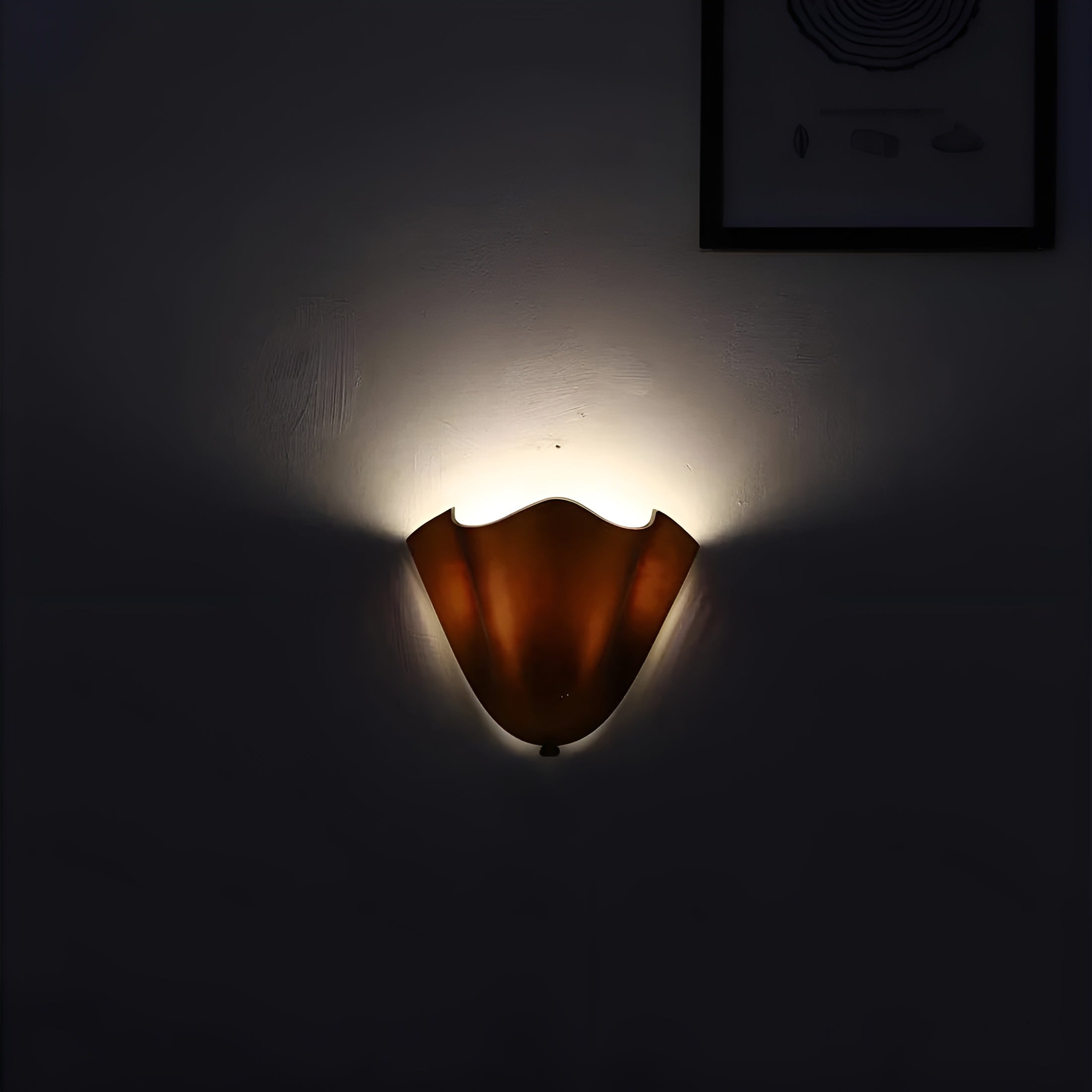 AURORIQUE - Applique Murale en Verre Rétro Lumière d'Accent LED Chaude