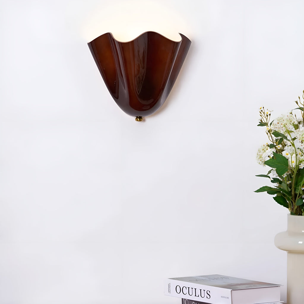 AURORIQUE - Applique Murale en Verre Rétro Lumière d'Accent LED Chaude
